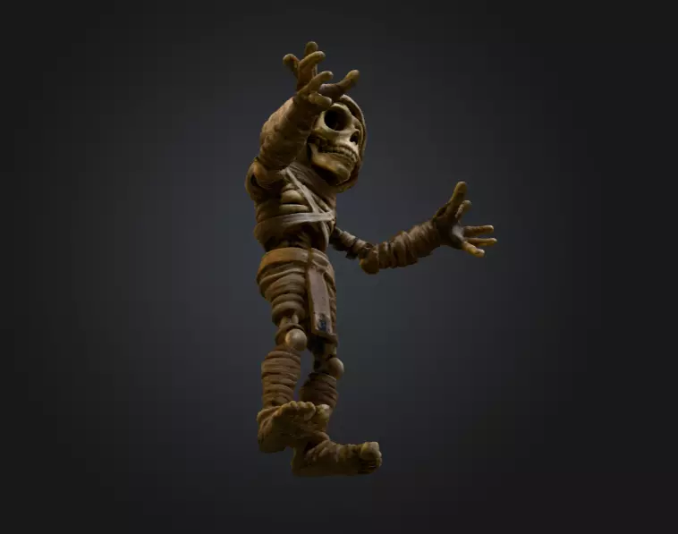 Skeleton Mummy Adventurer 3D model_14