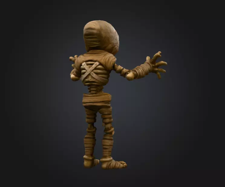 Skeleton Mummy Adventurer 3D model_4