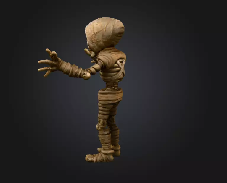 Skeleton Mummy Adventurer 3D model_6