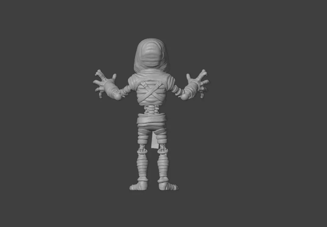 Skeleton Mummy Adventurer 3D model_19