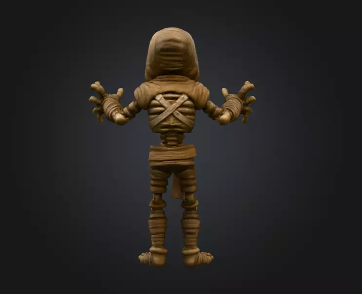 Skeleton Mummy Adventurer 3D model_5