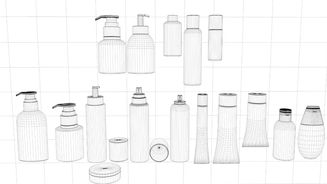 Cosmetic containers collection 3 3D model_16