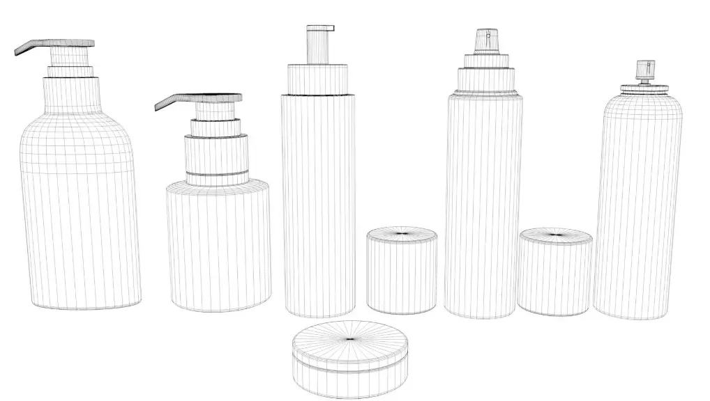 Cosmetic containers collection 3 3D model_22