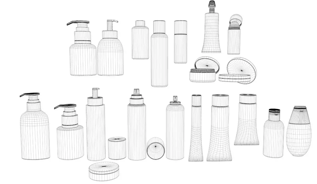 Cosmetic containers collection 3 3D model_17