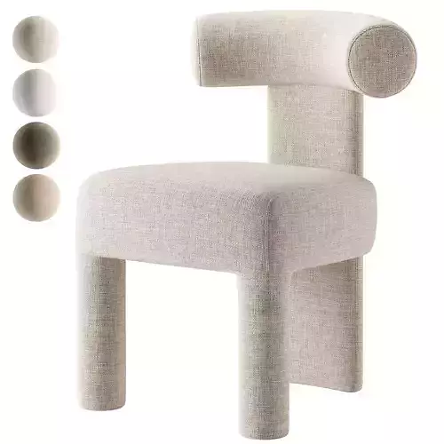 Wisteria Stone White Fabric Dining Chair