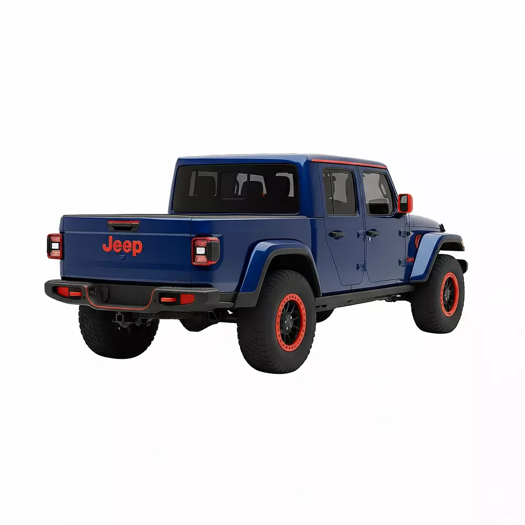 Customized Off Road Pickup Truck Low-poly 3D model_1