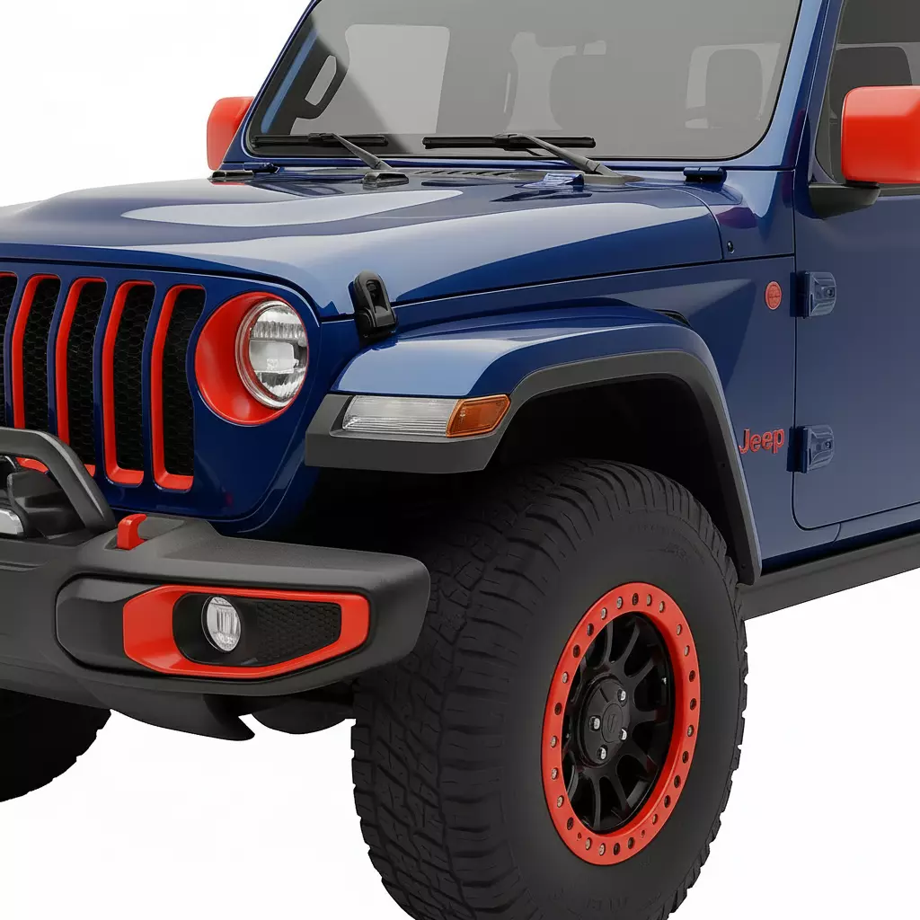 Customized Off Road Pickup Truck Low-poly 3D model_2