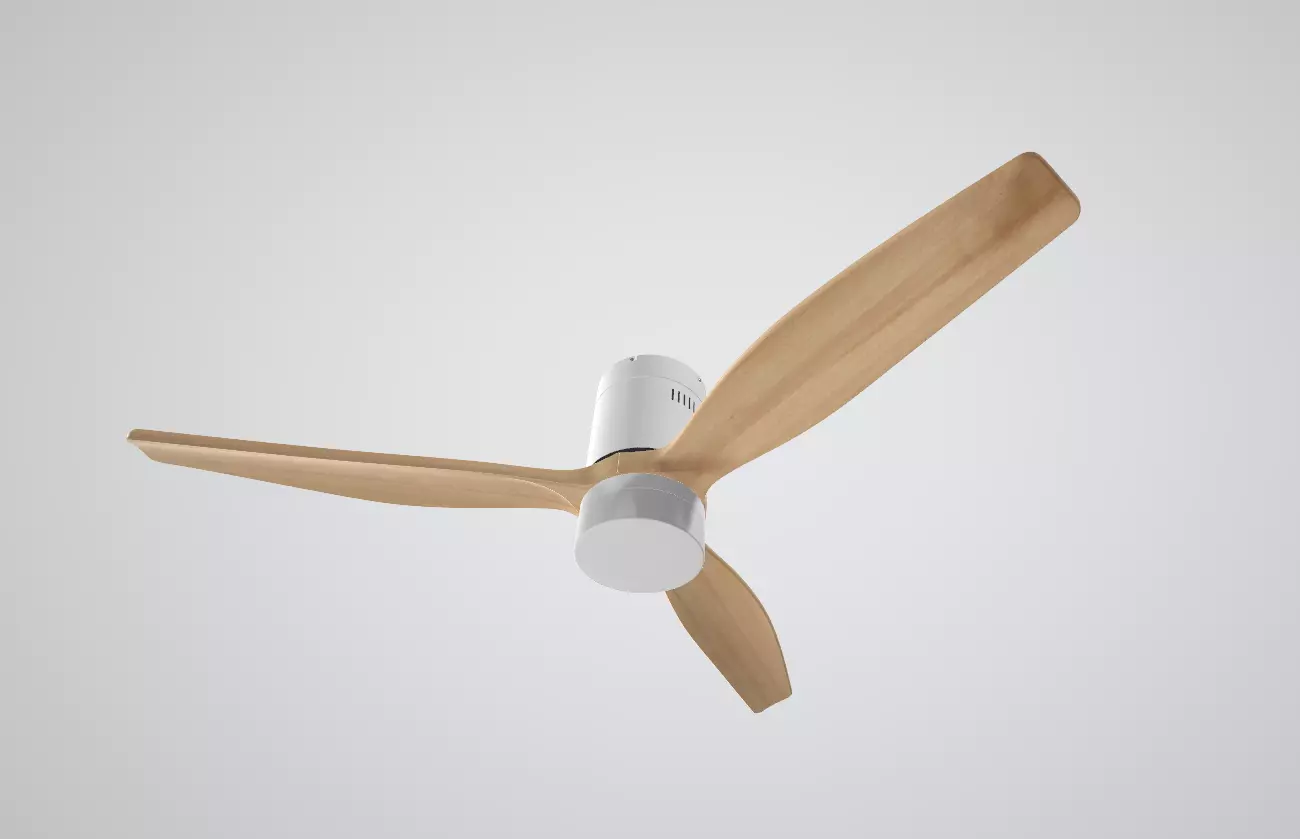 Blade Wooden Ceiling Fan Low-poly 3D model