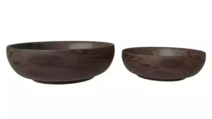 set of Handcrafted Wooden Bowls