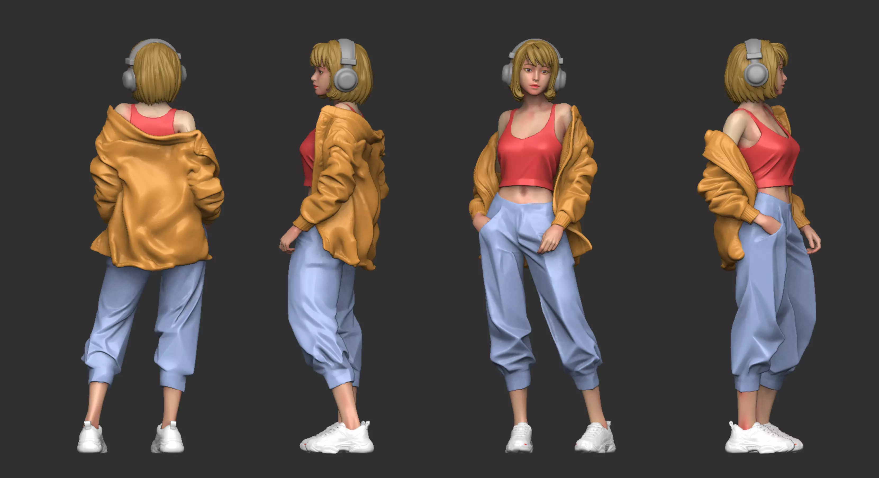Girl Relax Song Figure 3D print model