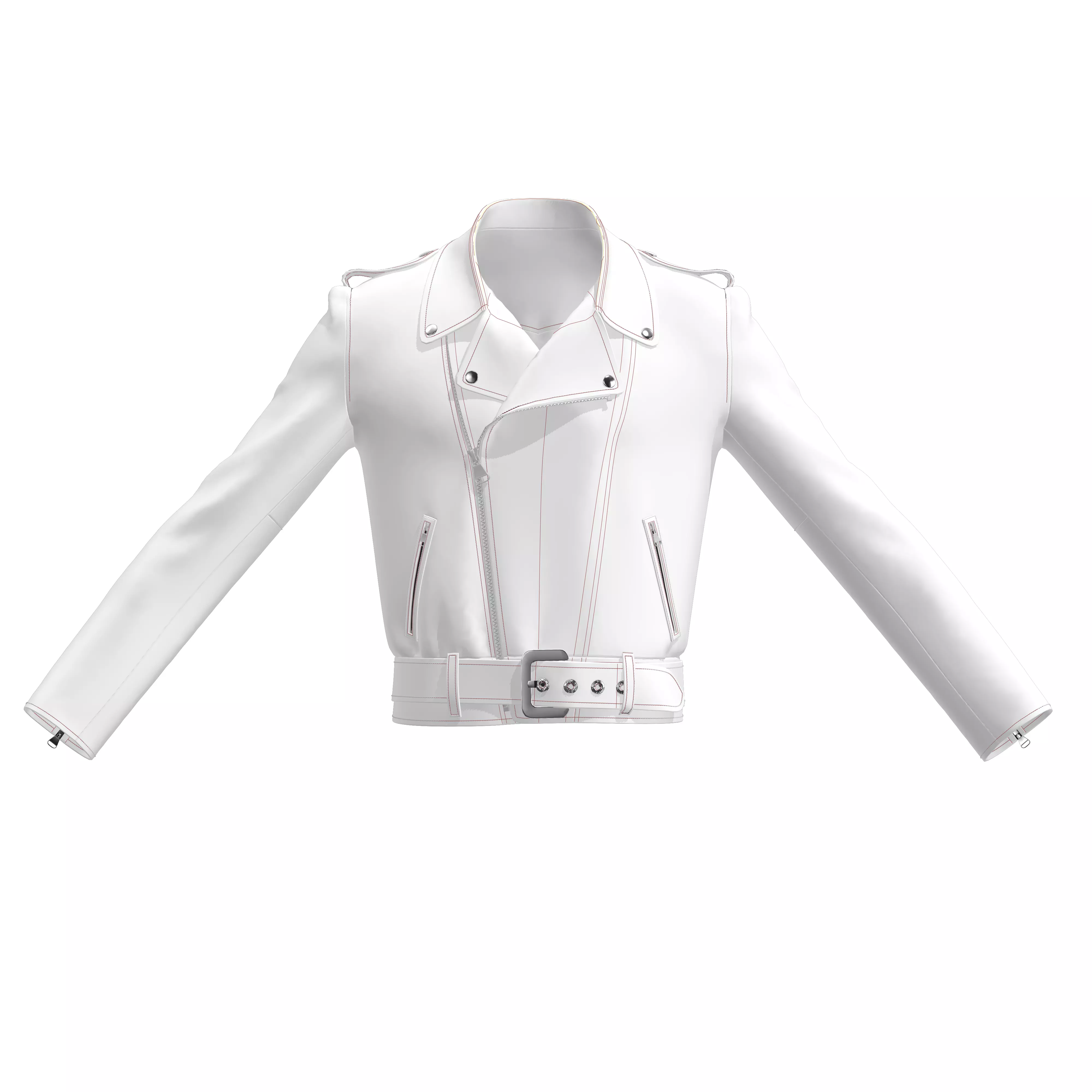 Biker Jacket For Men -3D Clothing Model - OBJ ZPRJ 3D model 3D model_4