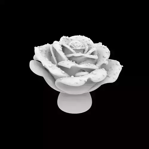 Dewy Rose Sculpture 3D Print Model