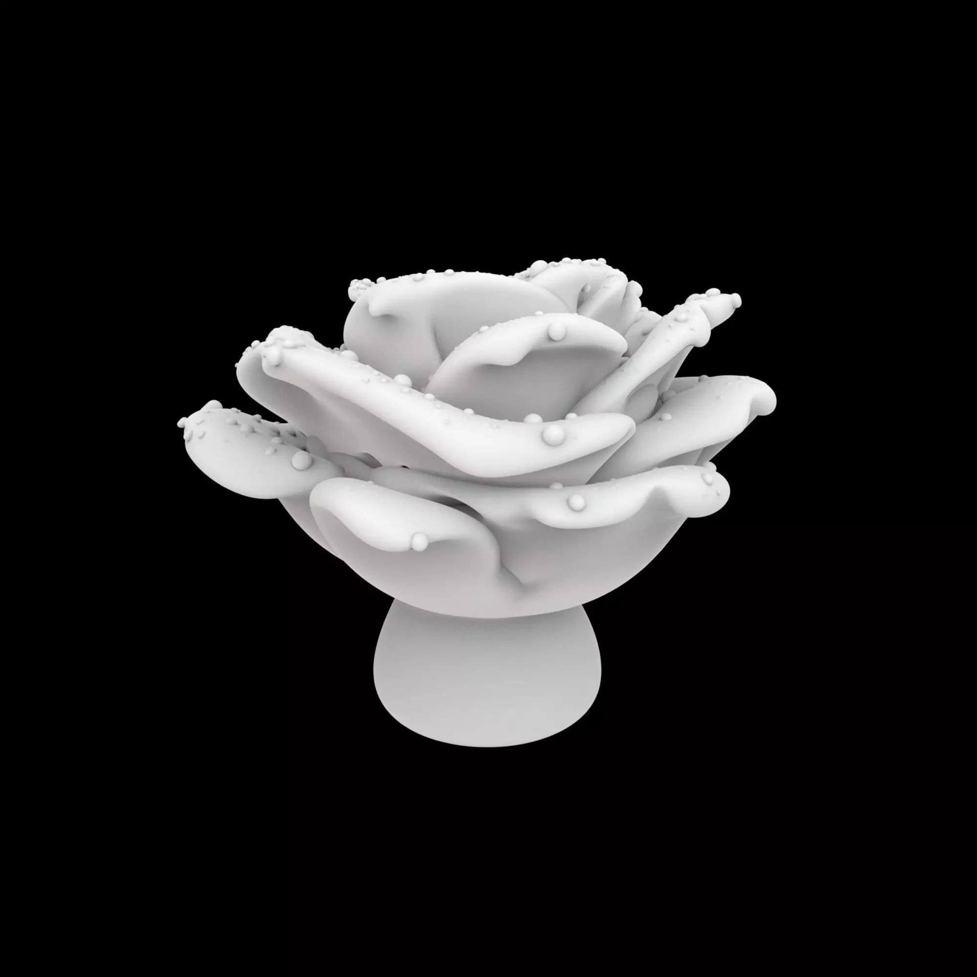 Dewy Rose Sculpture 3D Print Model 3D print model_2
