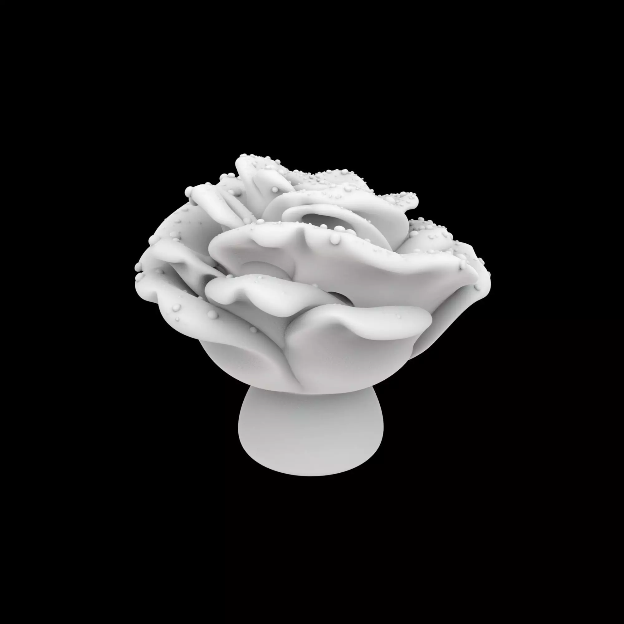 Dewy Rose Sculpture 3D Print Model 3D print model_3
