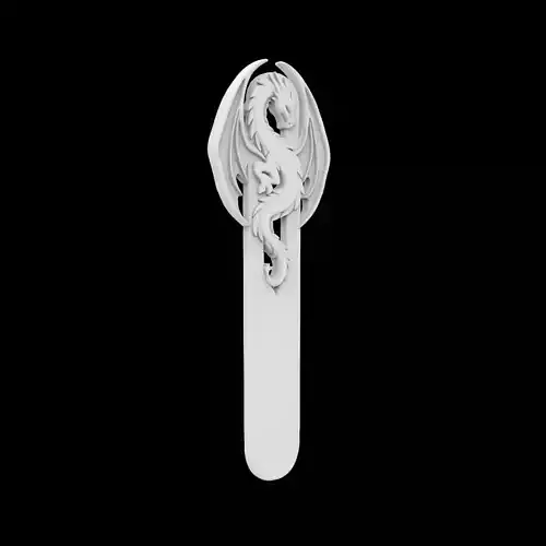 Fantasy Dragon Bookmark 3D Print Model
