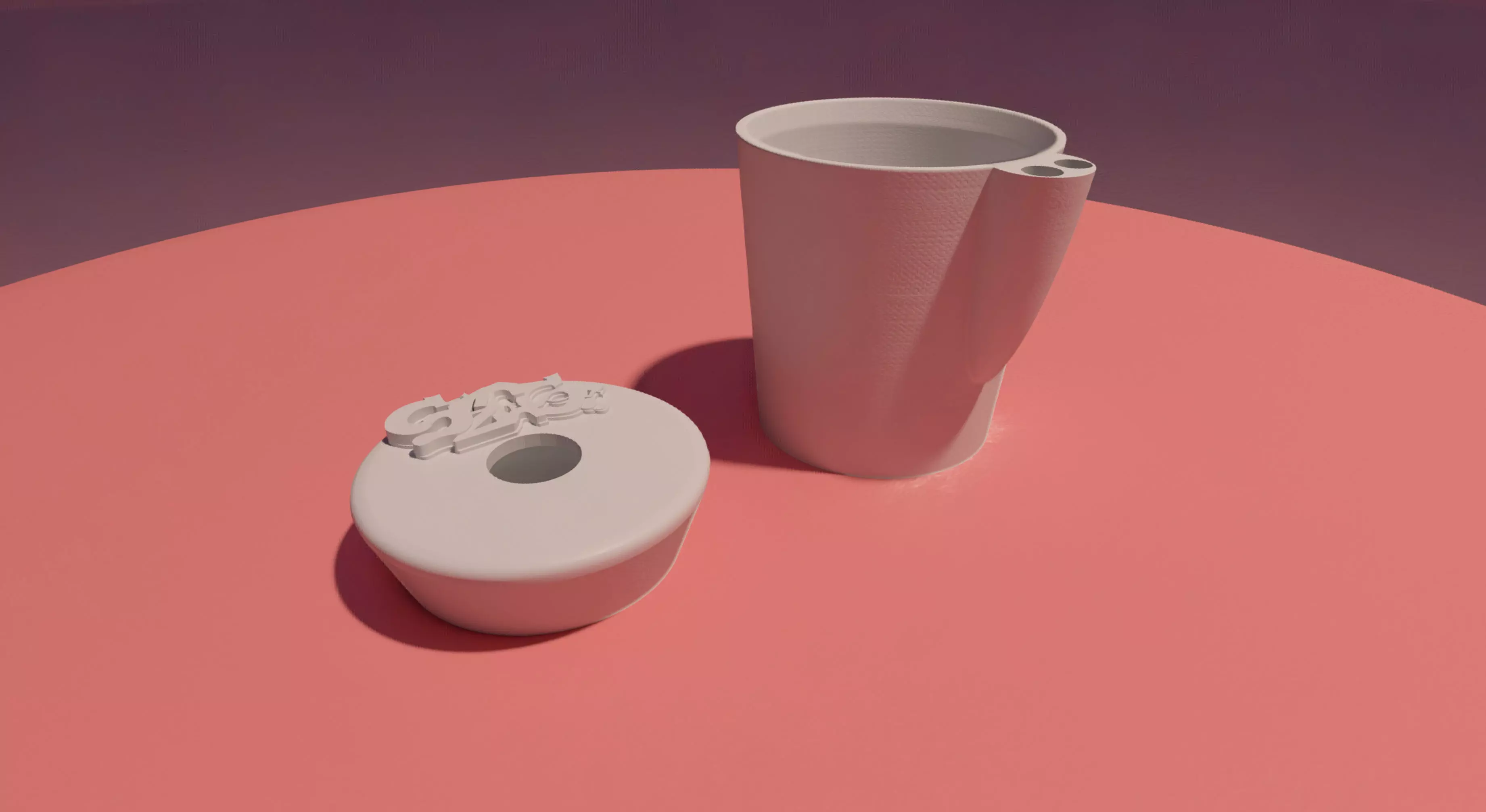 Ashtray for car cupholder 3D print model