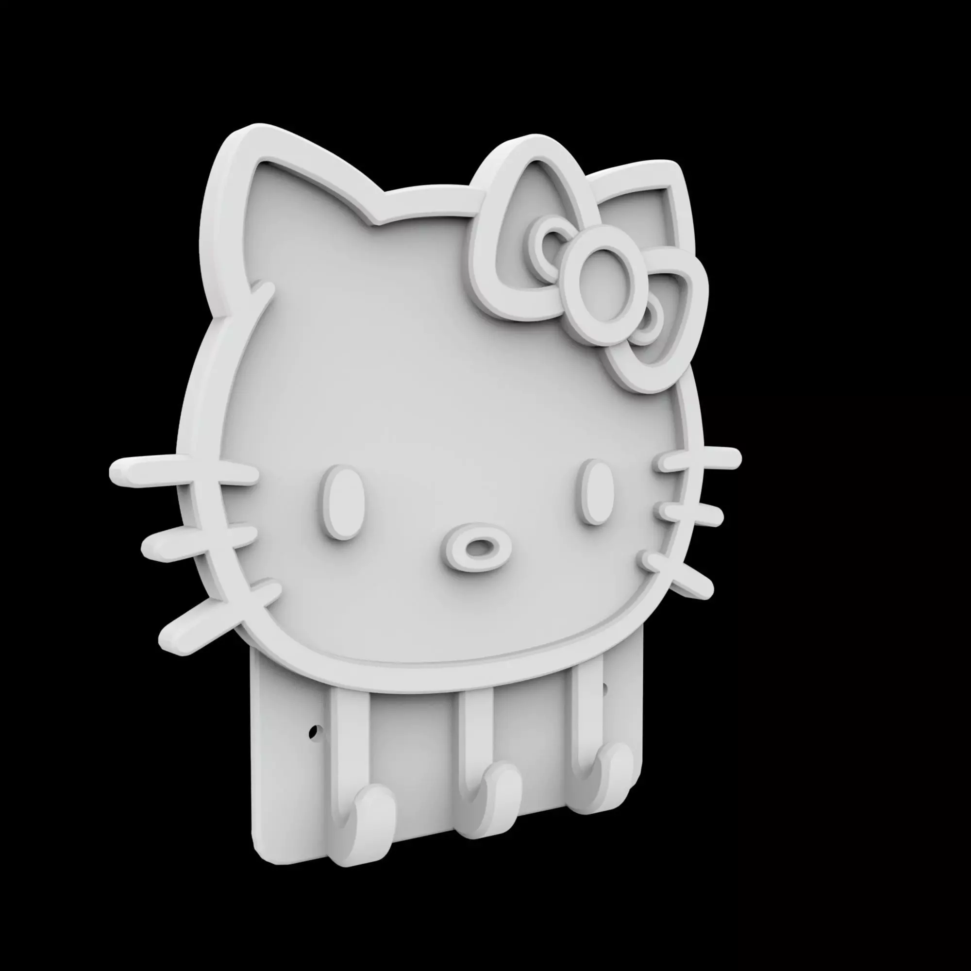 Hello Kitty Key Holder 3D Print Model 3D print model