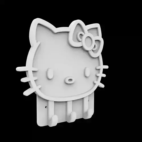 Hello Kitty Key Holder 3D Print Model