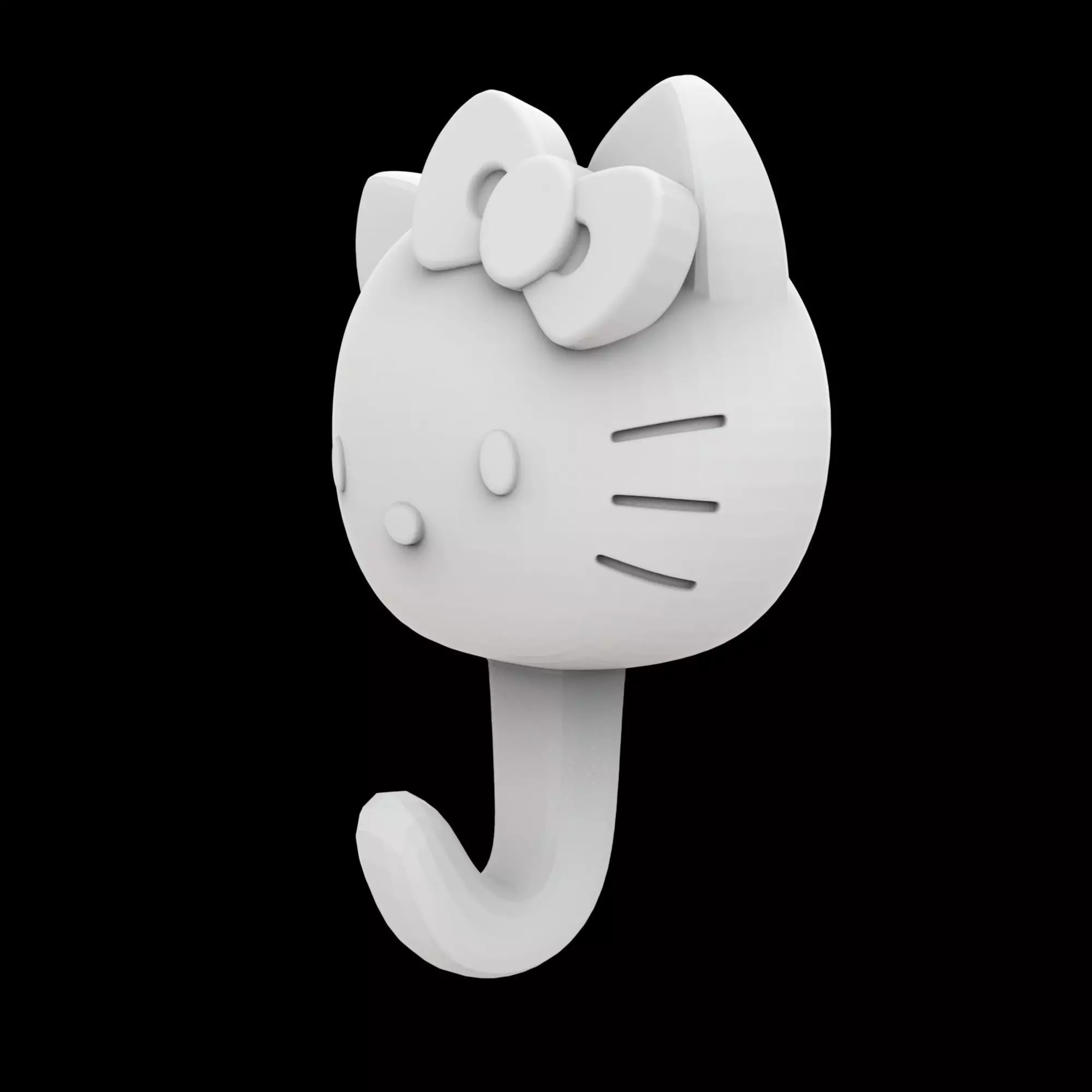 Hello Kitty Wall Hook 3D Print Model 3D print model_1
