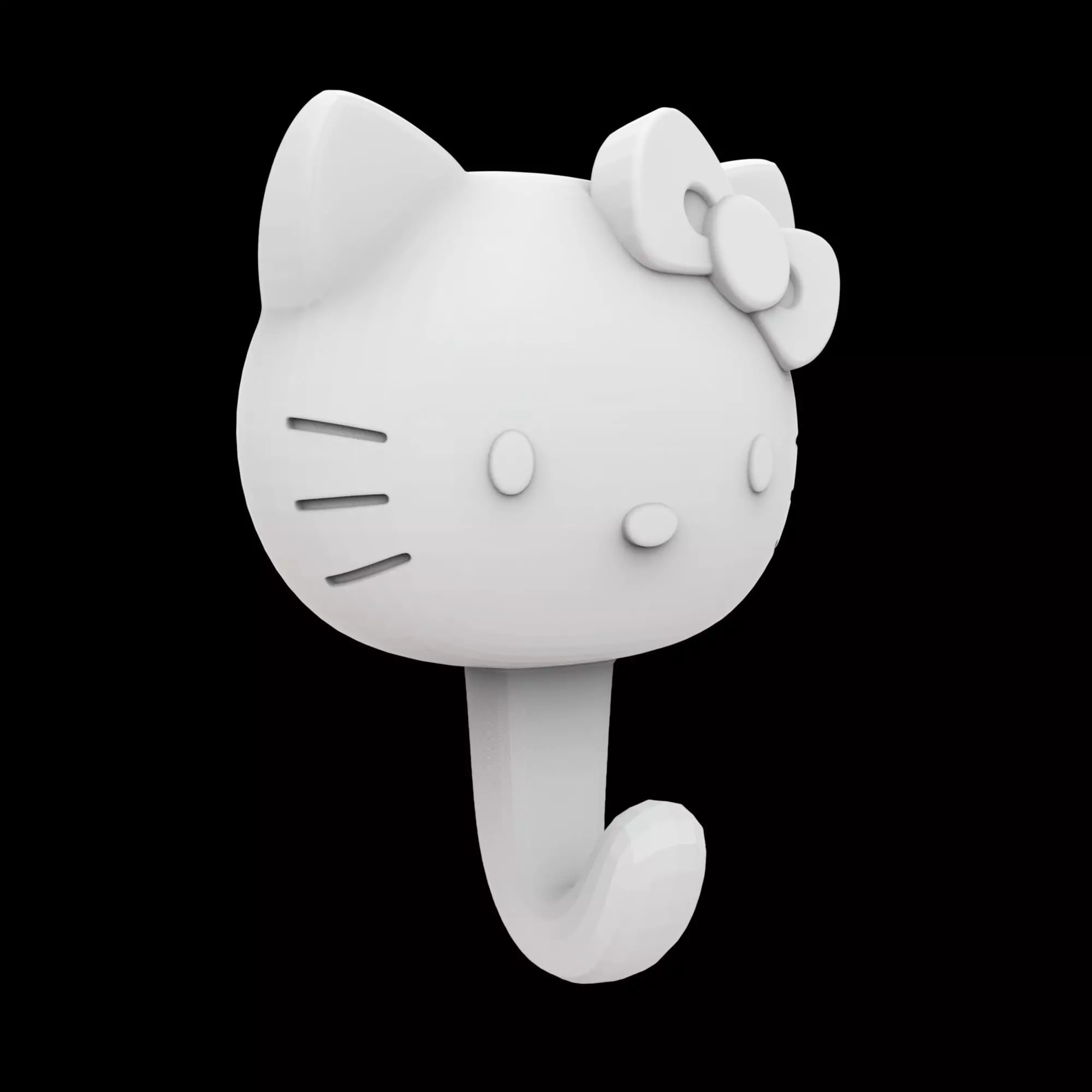 Hello Kitty Wall Hook 3D Print Model 3D print model_4