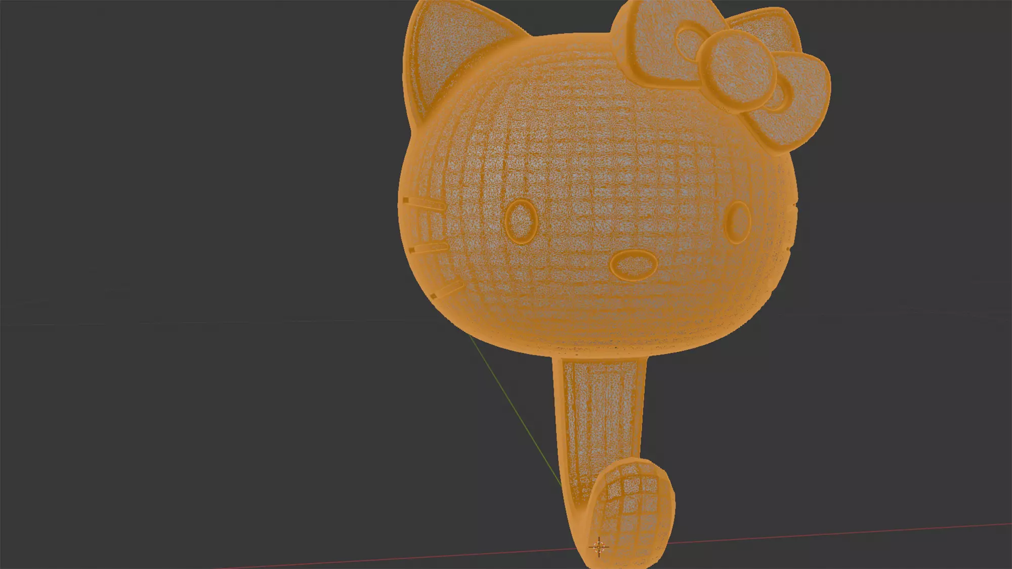 Hello Kitty Wall Hook 3D Print Model 3D print model_5