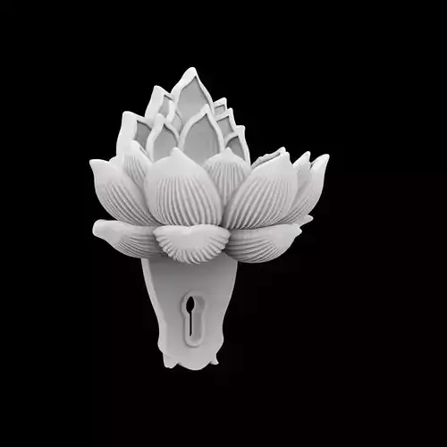 Lotus Flower Candle Sconce 3D Print Model