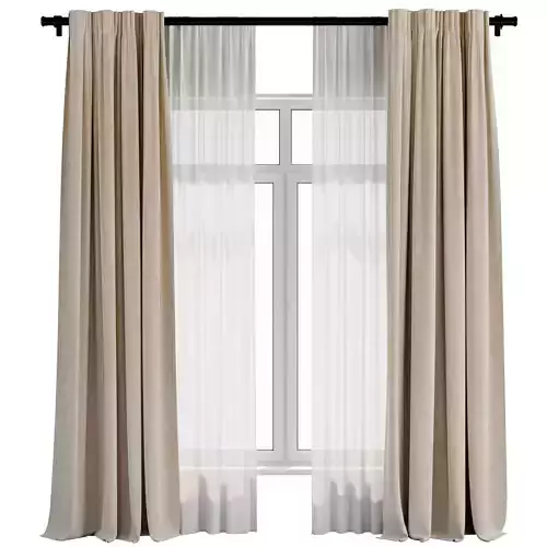 Curtain with rod 50 HBH corona