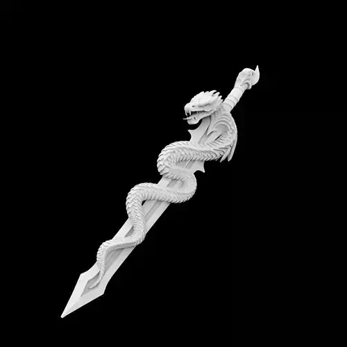 Serpent Blade Sword 3D Print Model