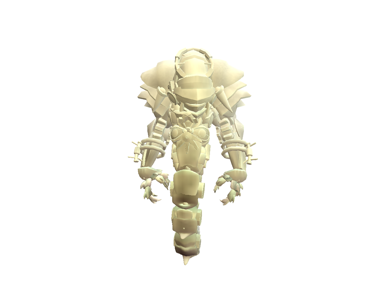 Droid humanoid Low-poly 3D model_4