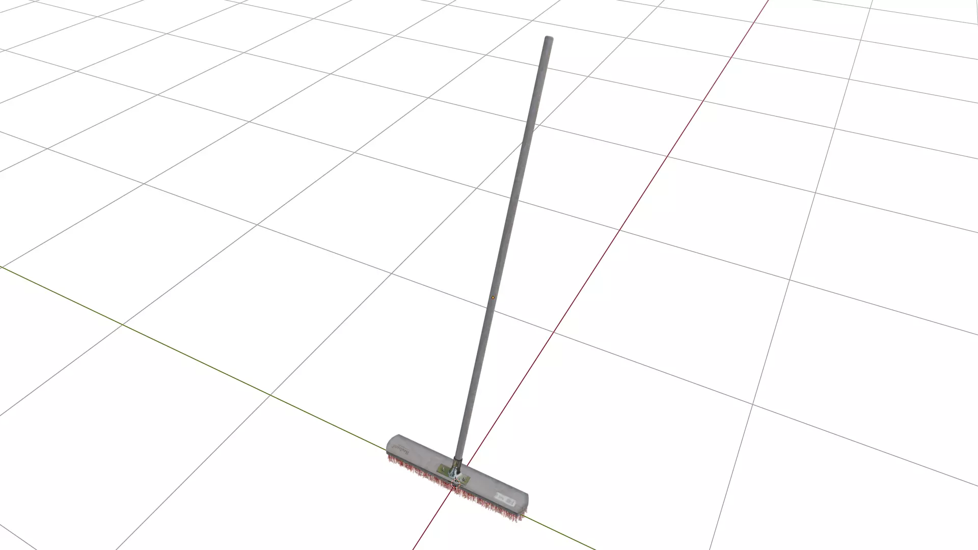 Industrial Street Push Broom Low-poly 3D model_5