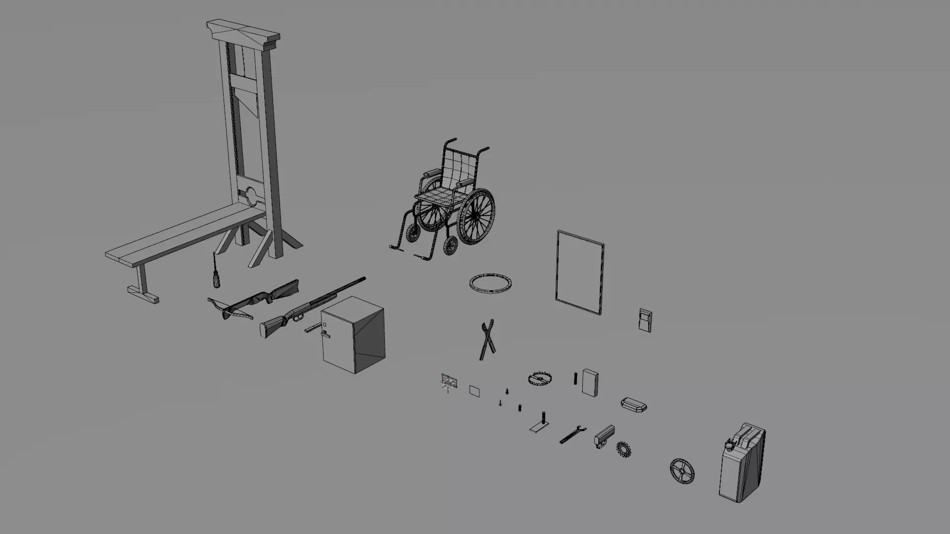 Despair and Decay - 27 Ready-to-Use Game Props Low-poly 3D model_6