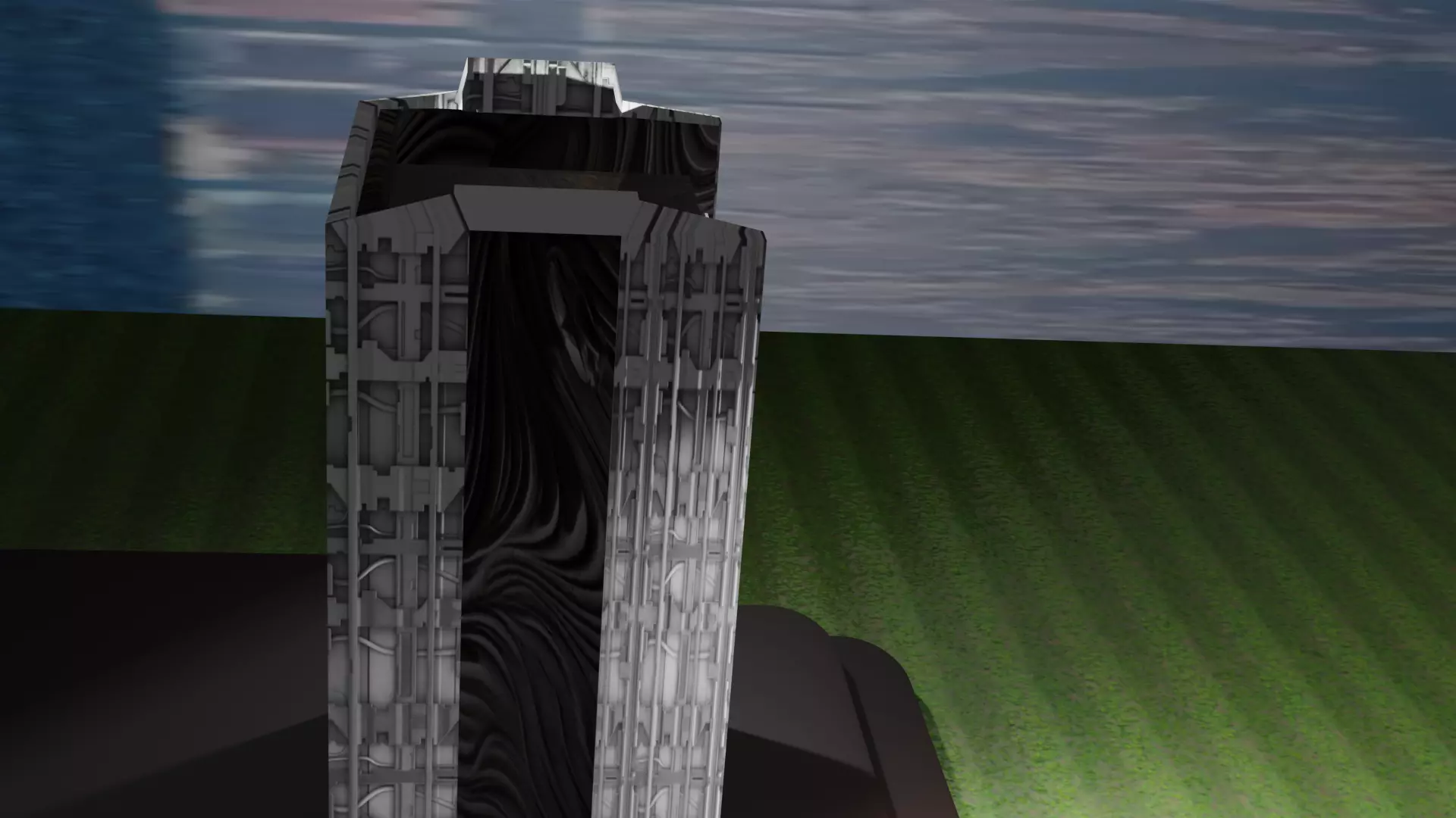 Urban Minimalist Tower Low-poly 3D model_2