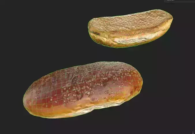 Sandwich Bread  M01 Low-poly 3D model 2
