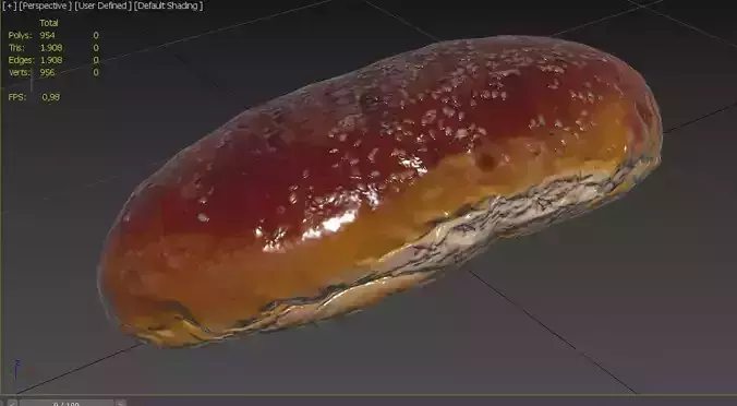 Sandwich Bread  M01 Low-poly 3D model 3