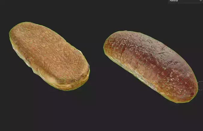 Sandwich Bread  M01 Low-poly 3D model 7