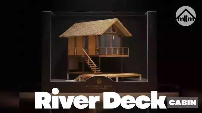 River Deck Cabin - Modern Tropical - Home at Weekend - Tiny Home 3D model 3