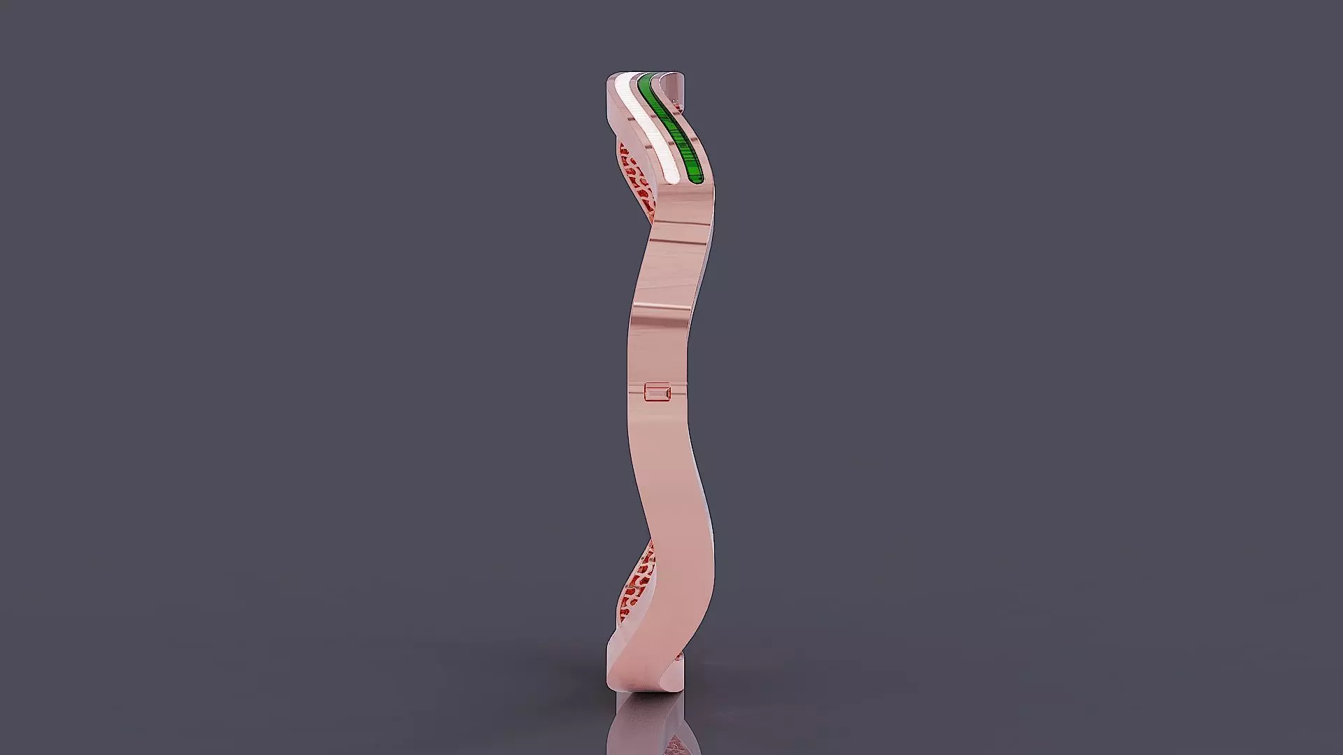 Elegant Wavy Bracelet with Enamel 3D print model_6