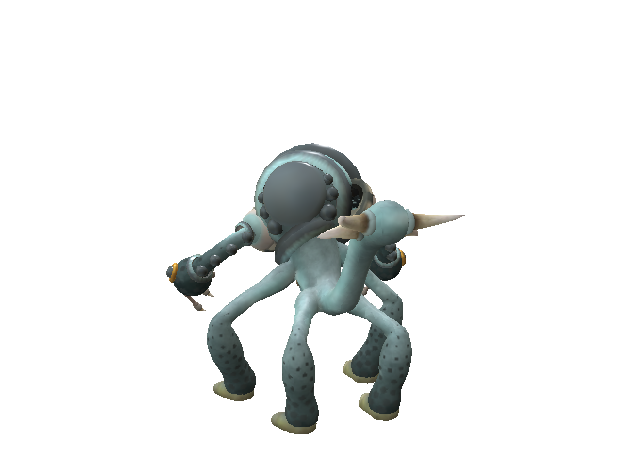 Fight Robot Low-poly 3D model_1