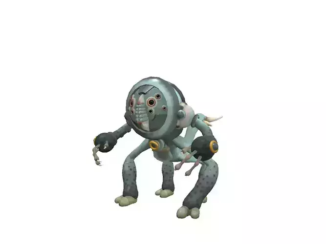 Fight Robot Low-poly 3D model