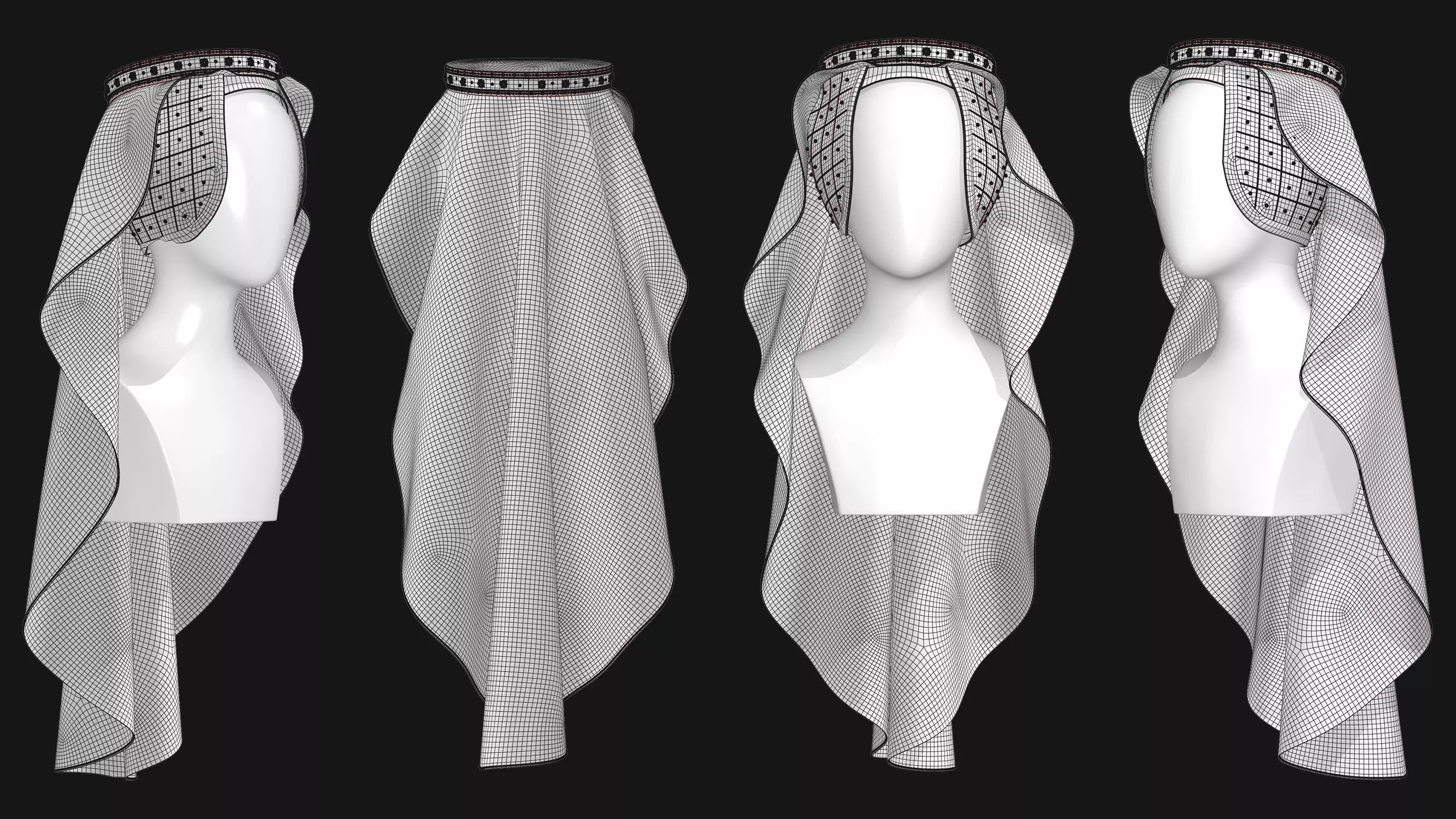 9 Female Headdress-EM 3D model_12