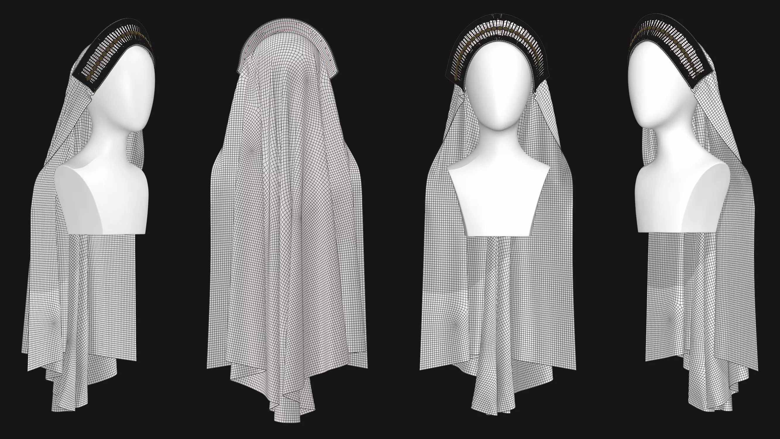 9 Female Headdress-EM 3D model_27