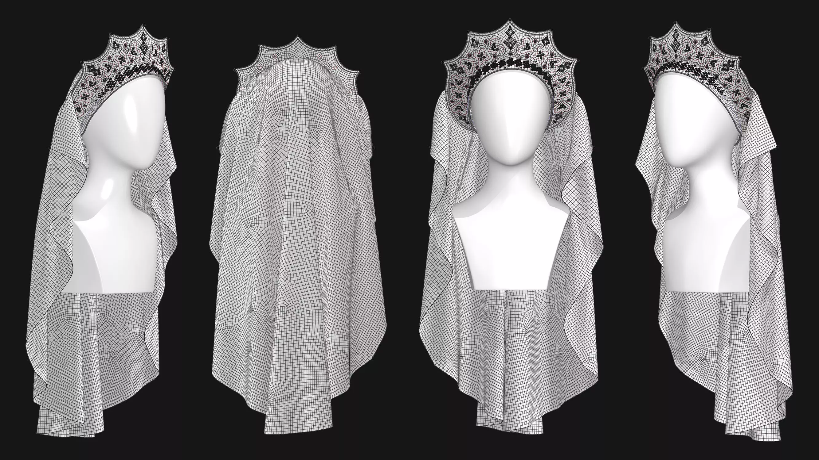 9 Female Headdress-EM 3D model_9