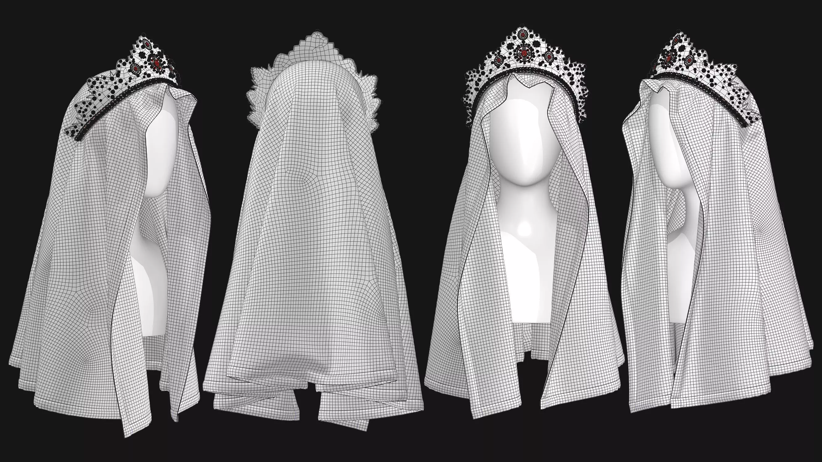9 Female Headdress-EM 3D model_3