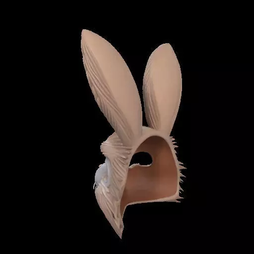 Wearable Realistic Rabbit Mask 3D print model_12