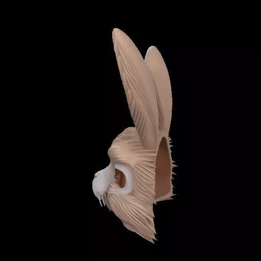 Wearable Realistic Rabbit Mask 3D print model_15