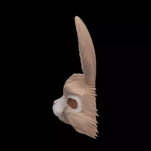 Wearable Realistic Rabbit Mask 3D print model_16