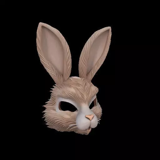 Wearable Realistic Rabbit Mask 3D print model_13