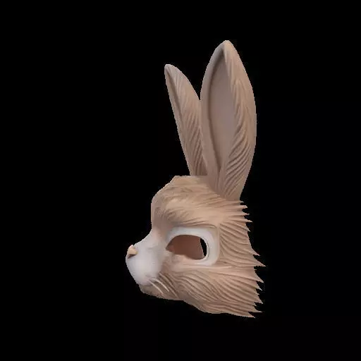 Wearable Realistic Rabbit Mask 3D print model_18