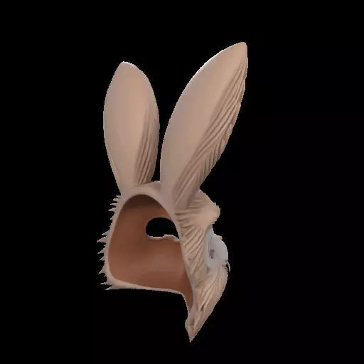Wearable Realistic Rabbit Mask 3D print model_4