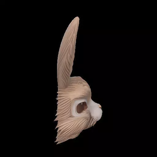 Wearable Realistic Rabbit Mask 3D print model_29